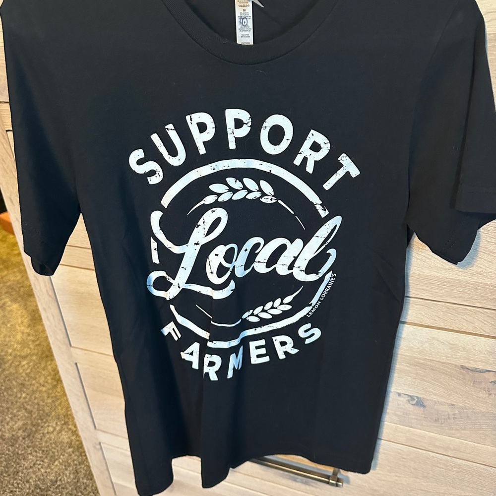 Bella Canvas Black 'Support Local Farmers' T-Shirt